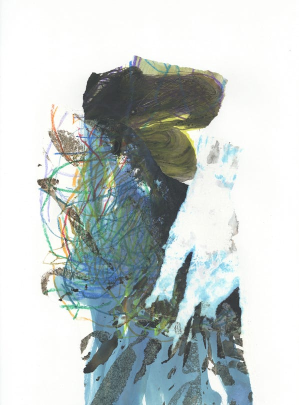 collage art - contemporary art, painting / peinture abstraite